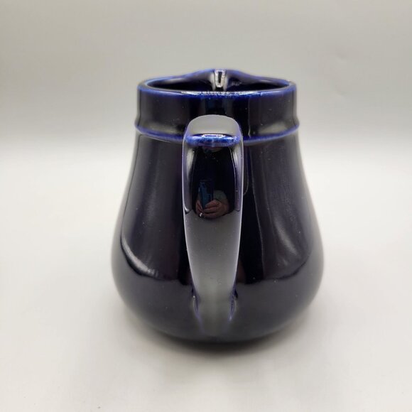French Cobalt Blue Ceramic Milk Pitcher Jug - Picture 3 of 7